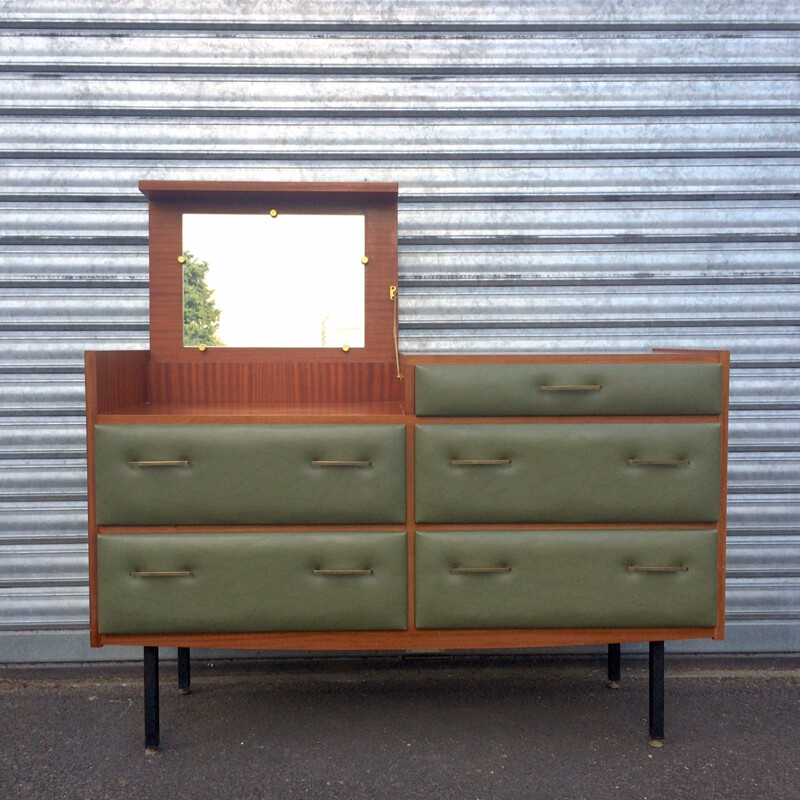 Regy chest of drawers in mahogany veener, Roger LANDAULT - 1950s