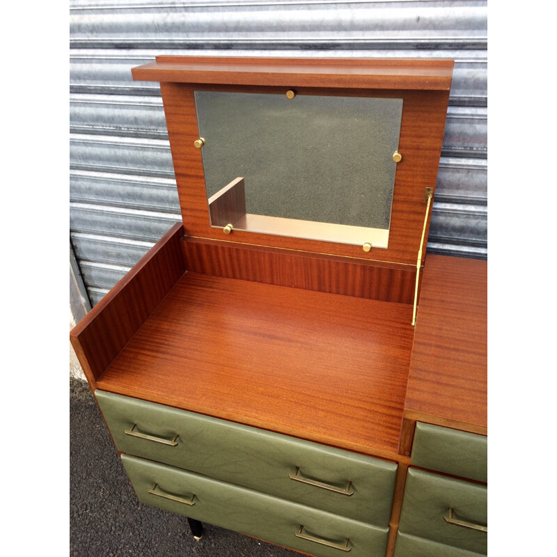 Regy chest of drawers in mahogany veener, Roger LANDAULT - 1950s