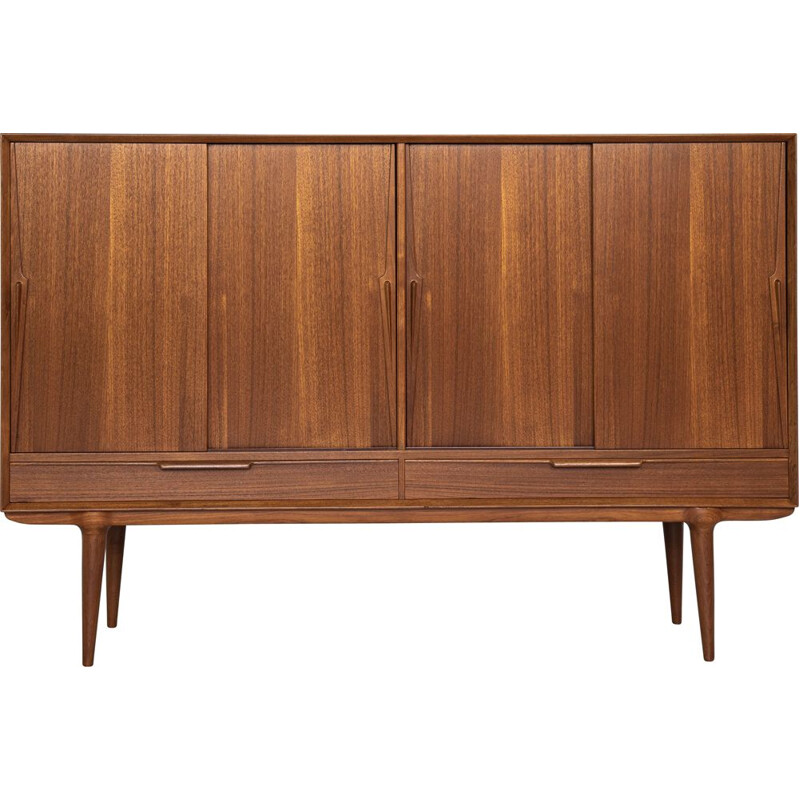 Midcentury highboard in teak by Omann Jun Danish 1960s