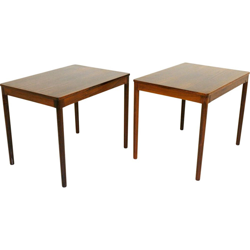 Pair of vintage rosewood bedside tables Sweden 1960s