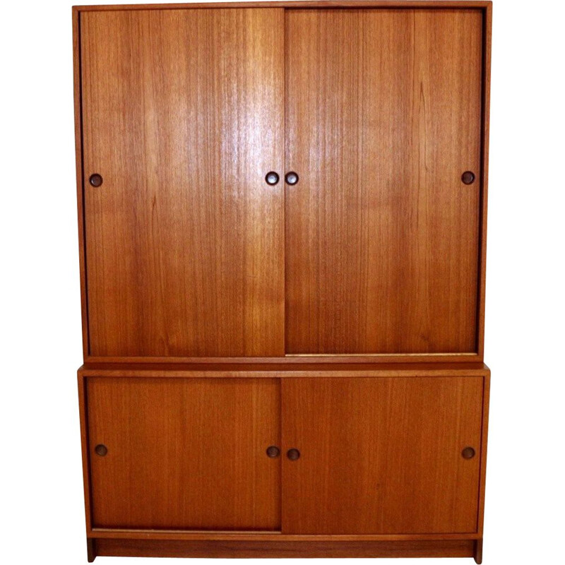 Vintage teak wardrobe by Borge Mogensen 1960s