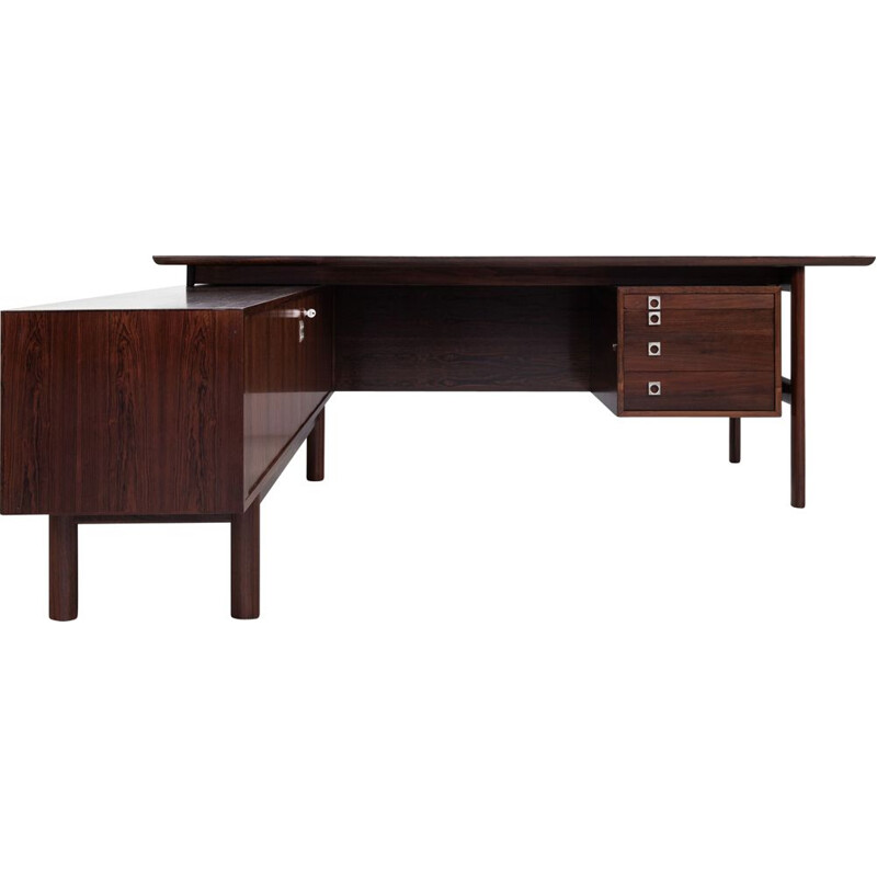 Midcentury Executive Desk in rosewood by Arne Vodder for Sibast Danish 1960s