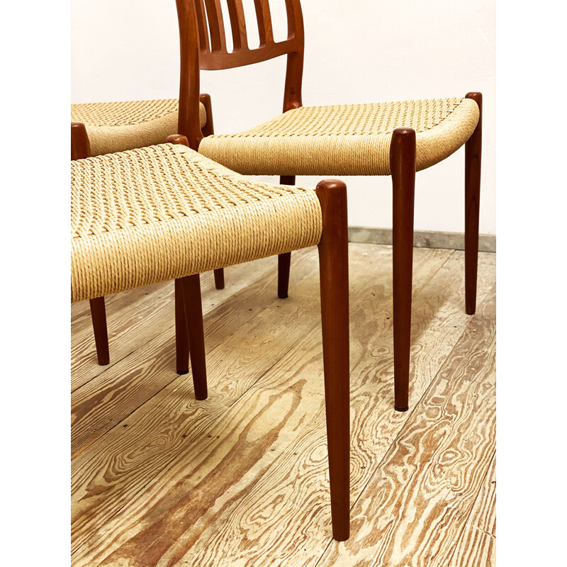 Set of 6 Mid-Century Teak Dining Chair by Niels Otto Moller for J.L. Mollers Danish 1960s