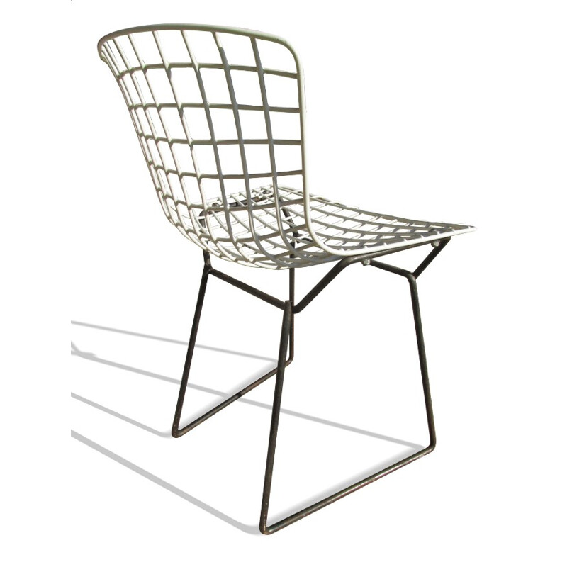 Pair of Knoll child chairs in steel, Harry BERTOIA - 1970s