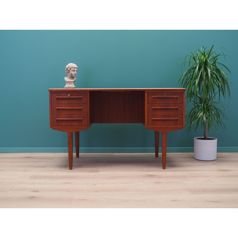 Vintage Teak desk J. Svenstrup Denmark 1970s