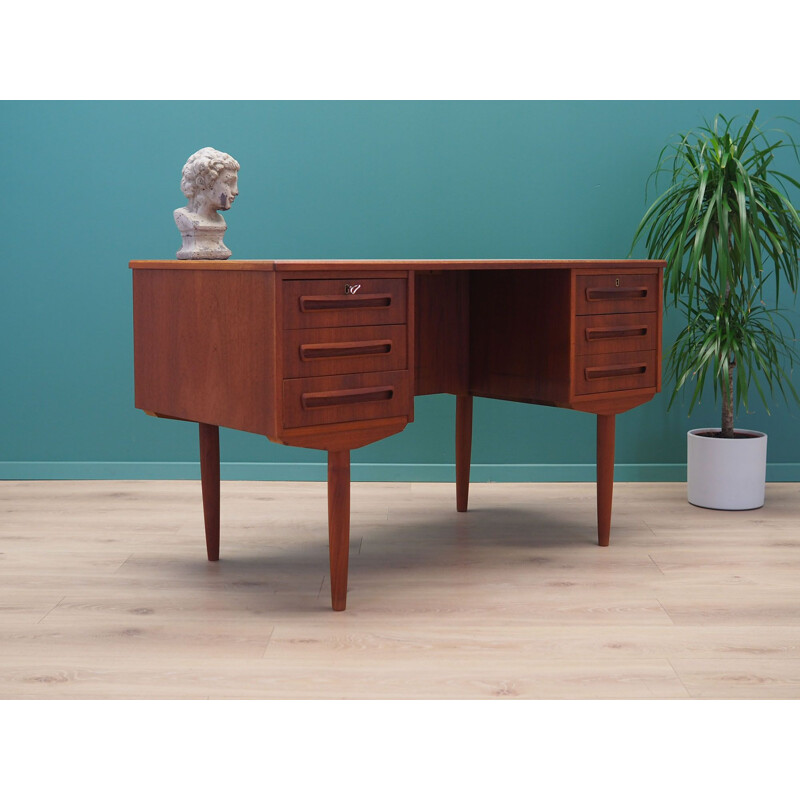 Vintage Teak desk J. Svenstrup Denmark 1970s