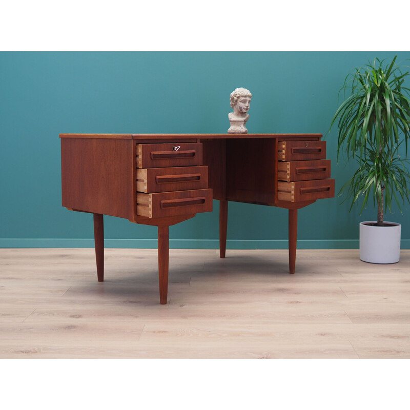 Bureau vintage en teck J. Svenstrup Danemark 1970