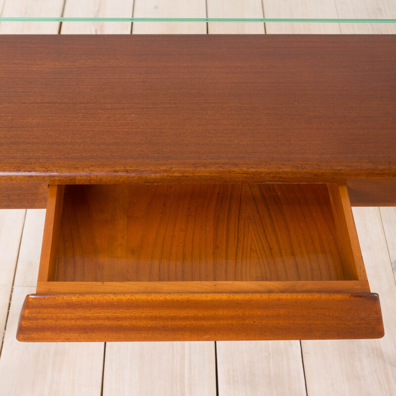 Mid-century mahogany console in Carlo Di Carli Italian 1950s