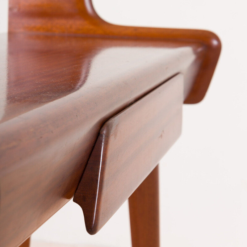 Mid-century mahogany console in Carlo Di Carli Italian 1950s