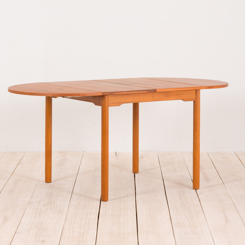 Mid-century drop leaf extension table in teak Danish 1960s