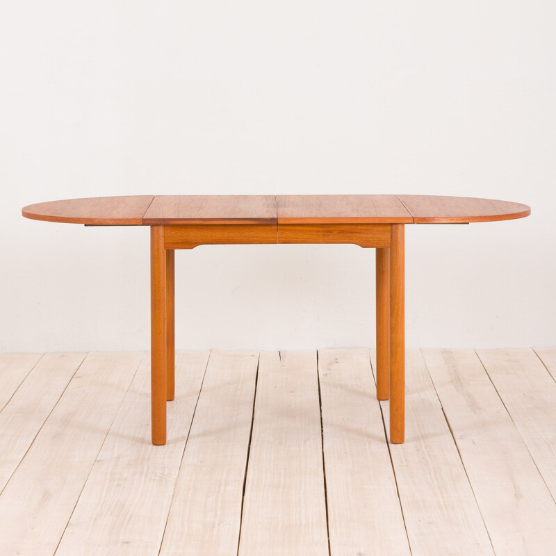Mid-century drop leaf extension table in teak Danish 1960s