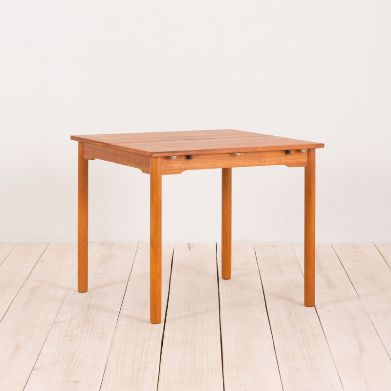 Mid-century drop leaf extension table in teak Danish 1960s