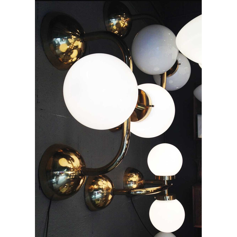 Applies brass vintage 60s opaline-