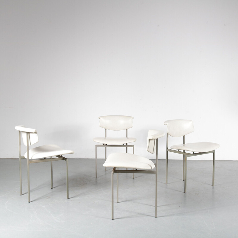 Set of 4 Vintage Alpha chairs Rudolf WOLF 1960s