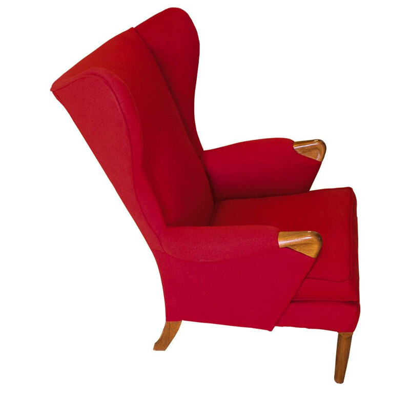 Cadeira de braços Vintage 757 Parker Knoll Wingback UK Anos 60