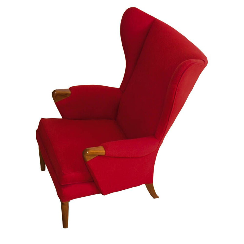 Cadeira de braços Vintage 757 Parker Knoll Wingback UK Anos 60