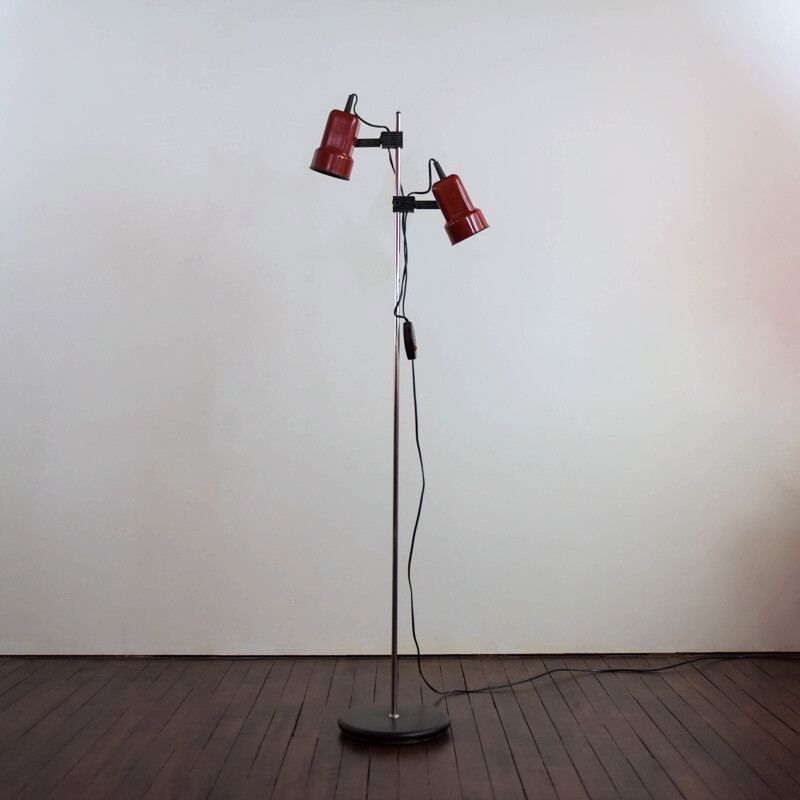 Vintage Floor lamp in metal with 2 multidirectional spots