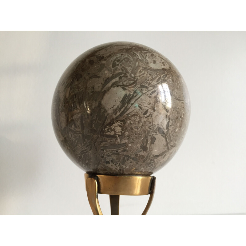 Vintage brass marble promontory ball