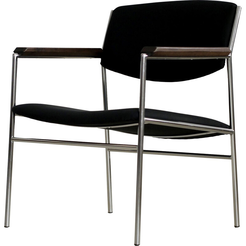 Mid century armchair in chromed metal, Gijs VAN DER SLUIS - 1960s