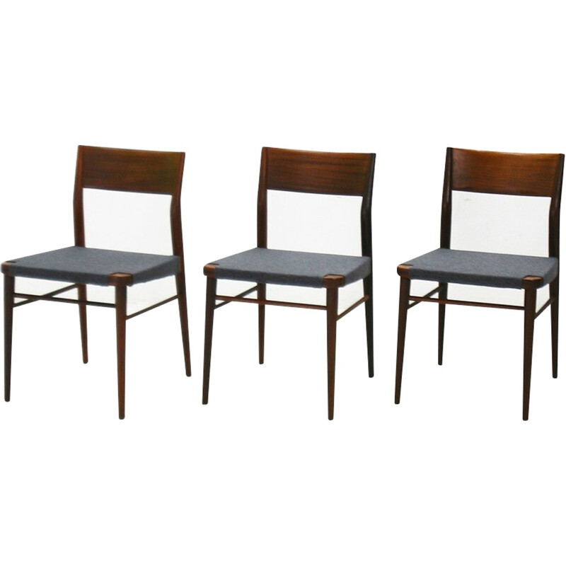 Set of 3 Wilkhahn dining chairs, Georg LEOWALD - 1950s