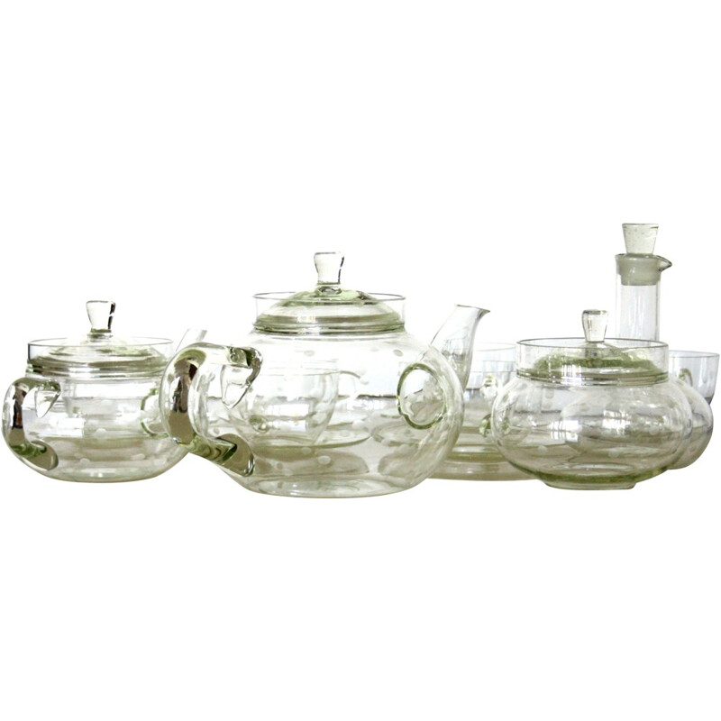 Mid-century tea set in glass, Ladislav SUTNAR - 1940s