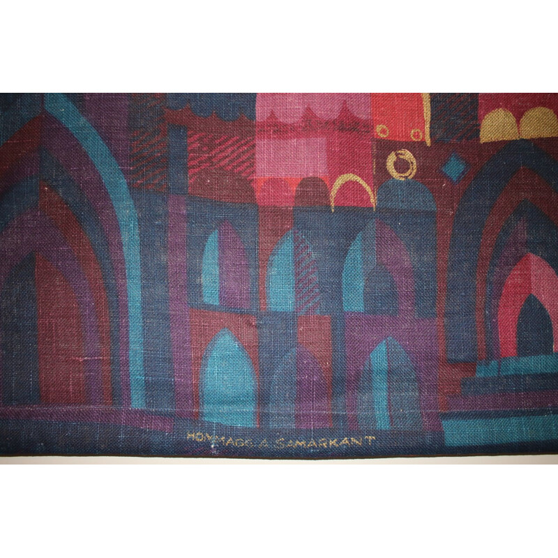 Vintage Impressive screenprint Samarkant Hans Jürgen Schöbel, Sødahl 1960s