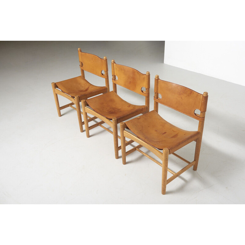 Ensemble de 4 chaises "Hunting" vintage par Børge Mogensen pour Fredericia Stølefabrik, Danemark, 1951