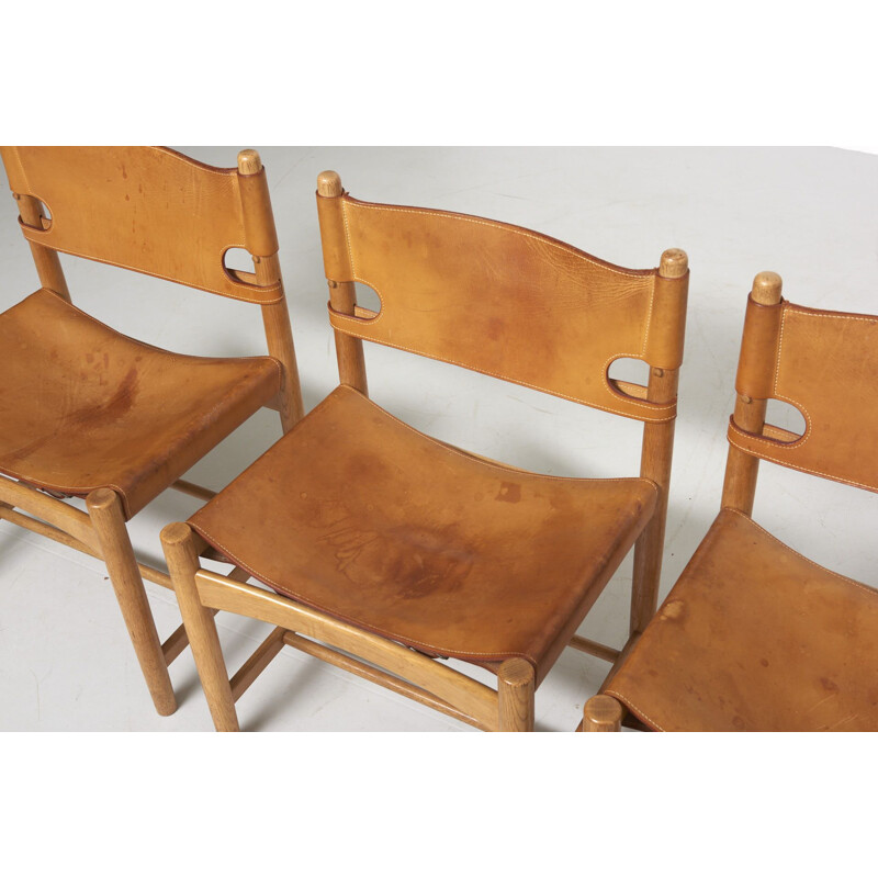 Set of 4 vintage 'Hunting' Chairs by Børge Mogensen for Fredericia Stølefabrik, Denmark, 1951