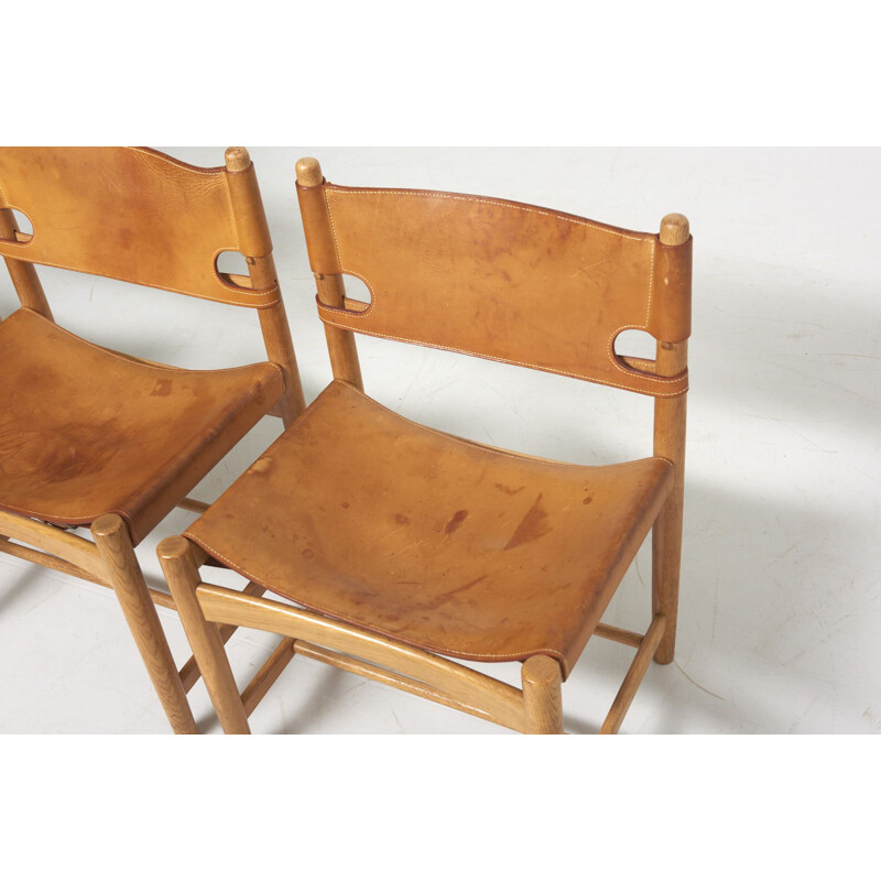 Set of 4 vintage 'Hunting' Chairs by Børge Mogensen for Fredericia Stølefabrik, Denmark, 1951