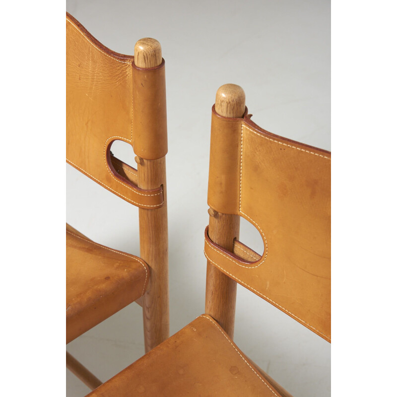 Set of 4 vintage 'Hunting' Chairs by Børge Mogensen for Fredericia Stølefabrik, Denmark, 1951