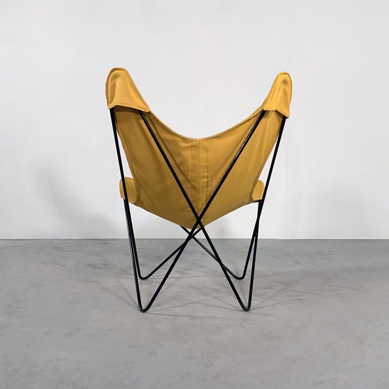 Vintage Yellow Butterfly lounge chair by Jorge Ferrari Hardoy for Knoll, 1970s