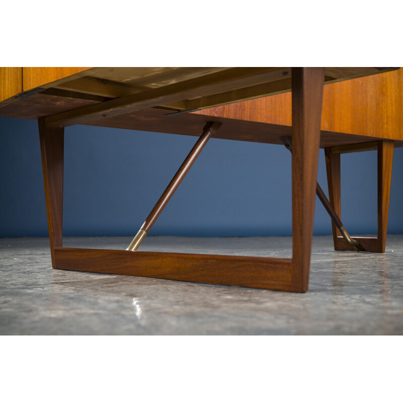 Vintage Scandinavian Boomerang teak desk by Peter Løvig Nielsen, Danish 1950s