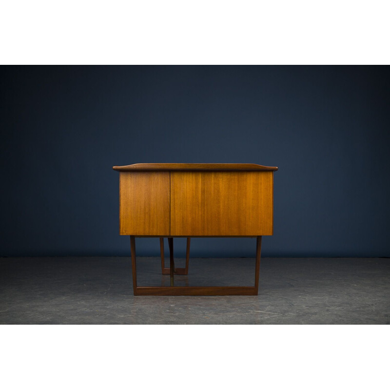 Vintage Scandinavian Boomerang teak desk by Peter Løvig Nielsen, Danish 1950s