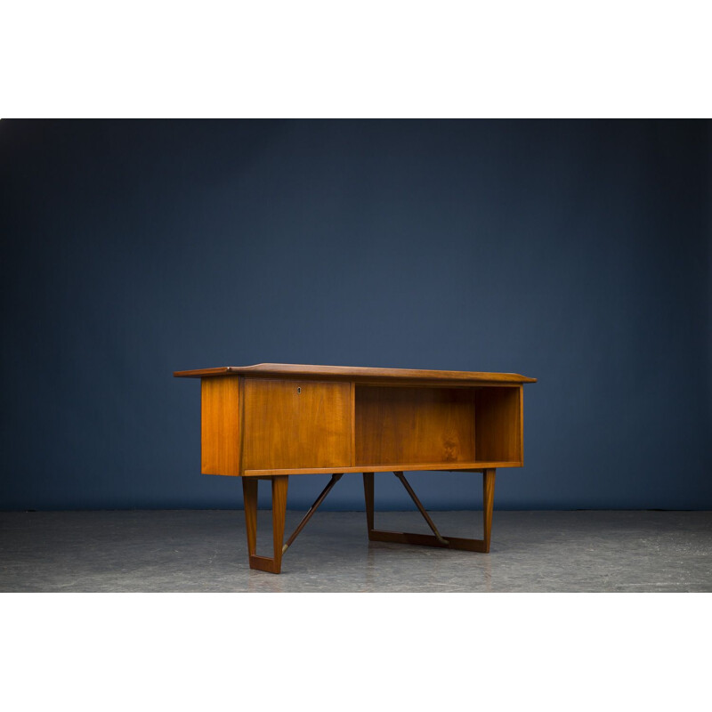 Vintage Scandinavian Boomerang teak desk by Peter Løvig Nielsen, Danish 1950s