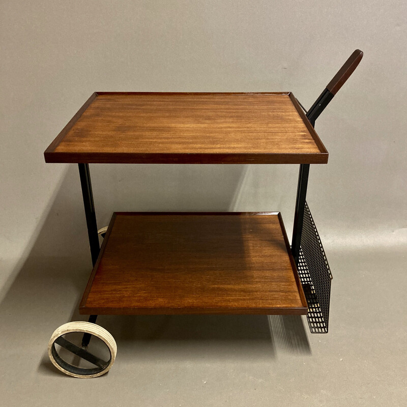 vintage teak trolley scandinavian 1960s