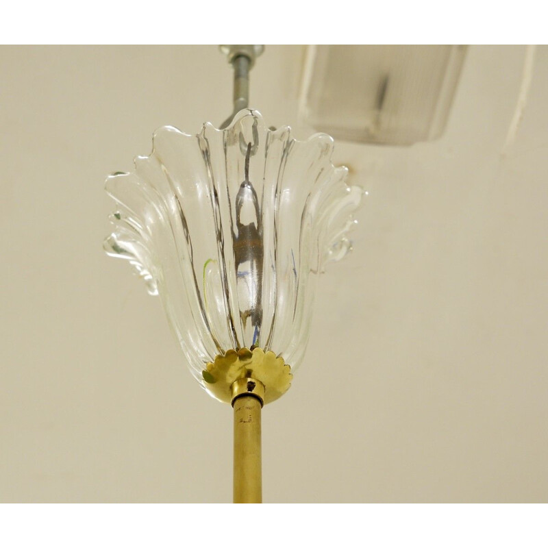Vintage 6 arms lamp Ercole Barovier Murano 1930s