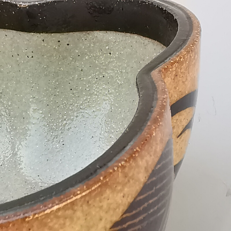 Vase vintage  de la série  'Jungle' en céramique Danemark 1930