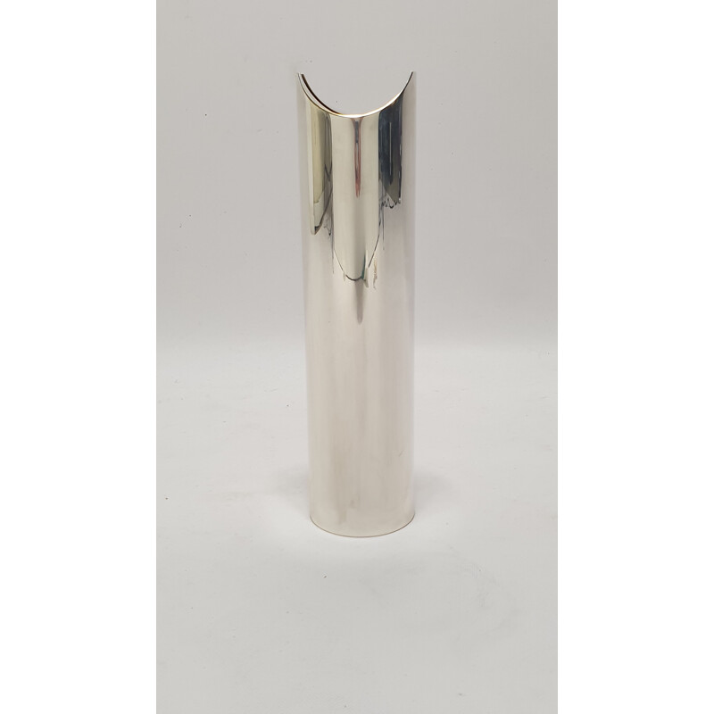 Vintage Lino Sabattini Silverware vase Italian 1970s