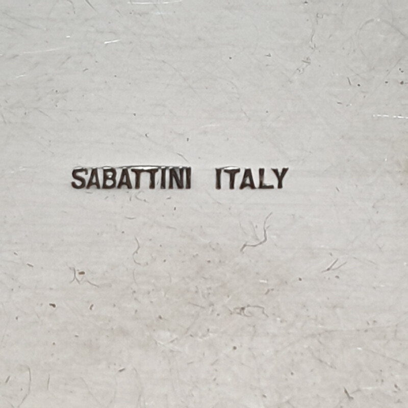 Jarrón de plata vintage Lino Sabattini italiano 1970