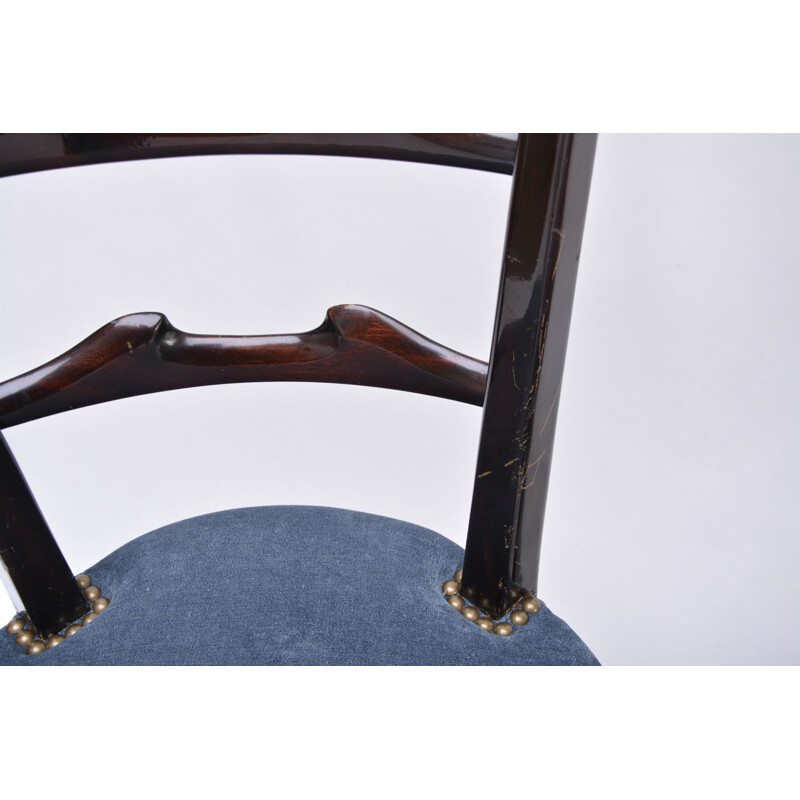 Set van 4 vintage stoelen met hoge rugleuning Aldo Tura