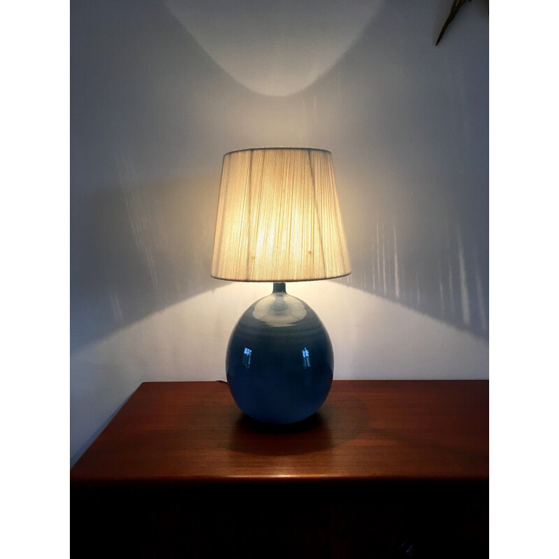 Lampe vintage en céramique de Roland Zobel atelier Les Cyclades