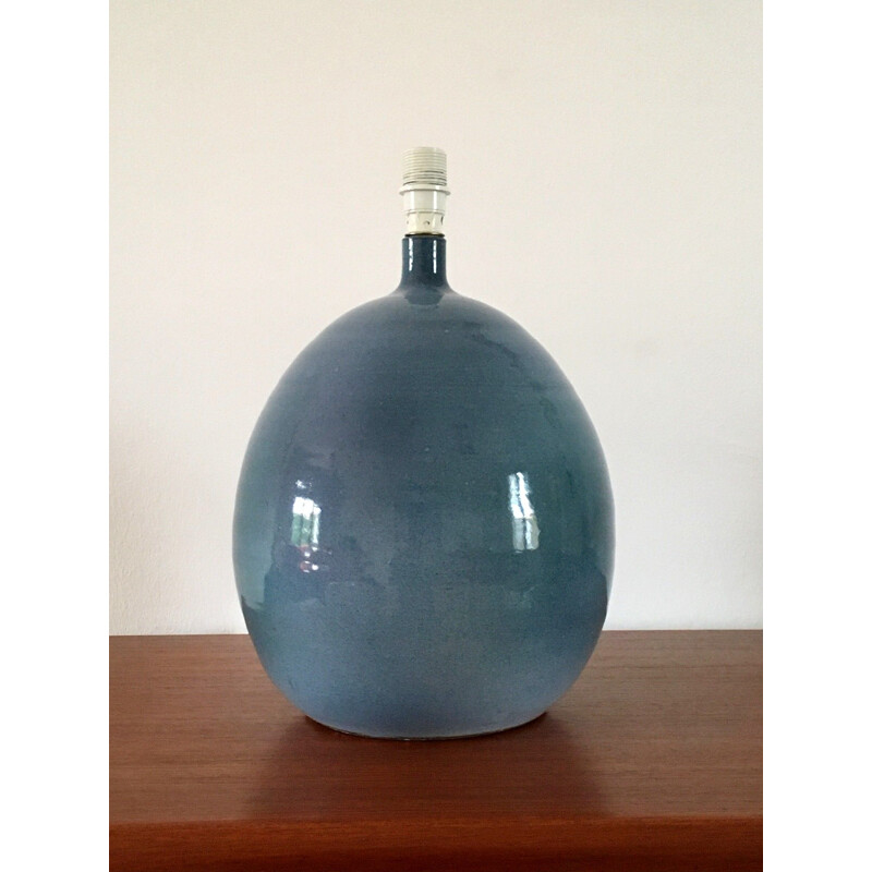 Lampe vintage en céramique de Roland Zobel atelier Les Cyclades