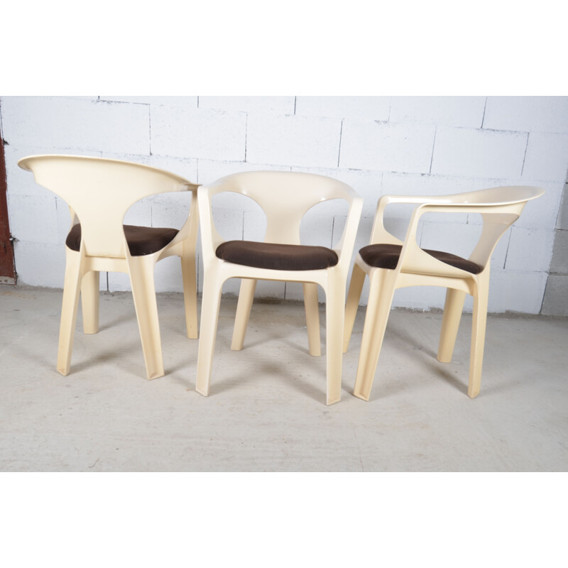 3 Vintage armchairs 300 Henry Massonnet 1972