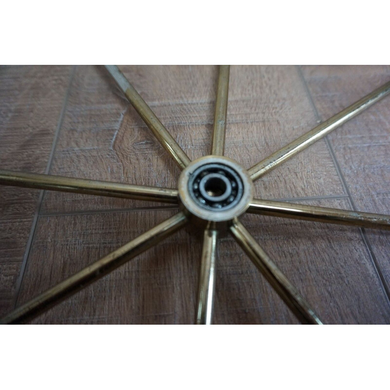 Mid-Century Brass and Marble Coat Rack, Italian 1970s