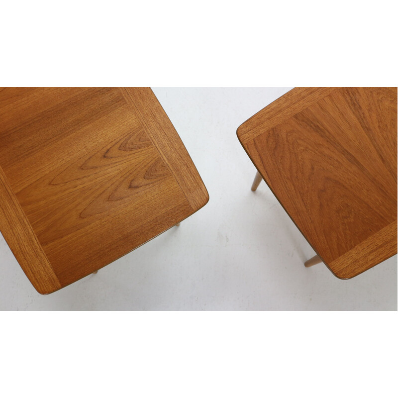 Pair of vintage Teak Coffee-Side Tables, Scandinavian Denmark 1960s