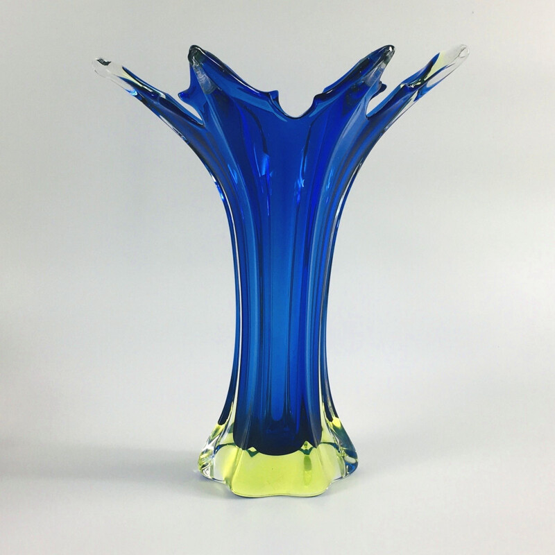 Vase vintage en verre de Murano Italie 1960