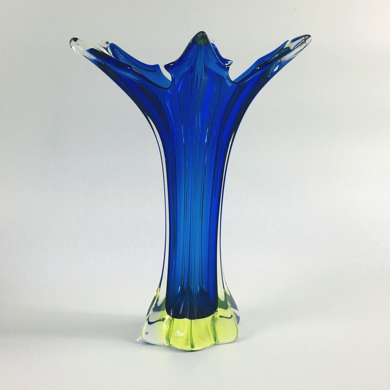 Mid-Century Murano Glass Vase Italian 1960s