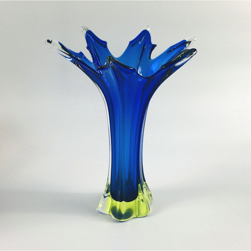 Vase vintage en verre de Murano Italie 1960