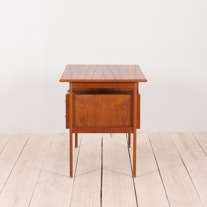 Vintage free standing desk in teak for Tibergaard,Gunnar Nielsen  Denmark, 1960s
