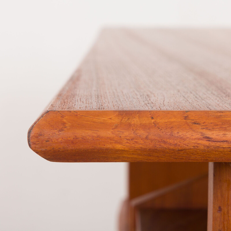 Vintage free standing desk in teak for Tibergaard,Gunnar Nielsen  Denmark, 1960s